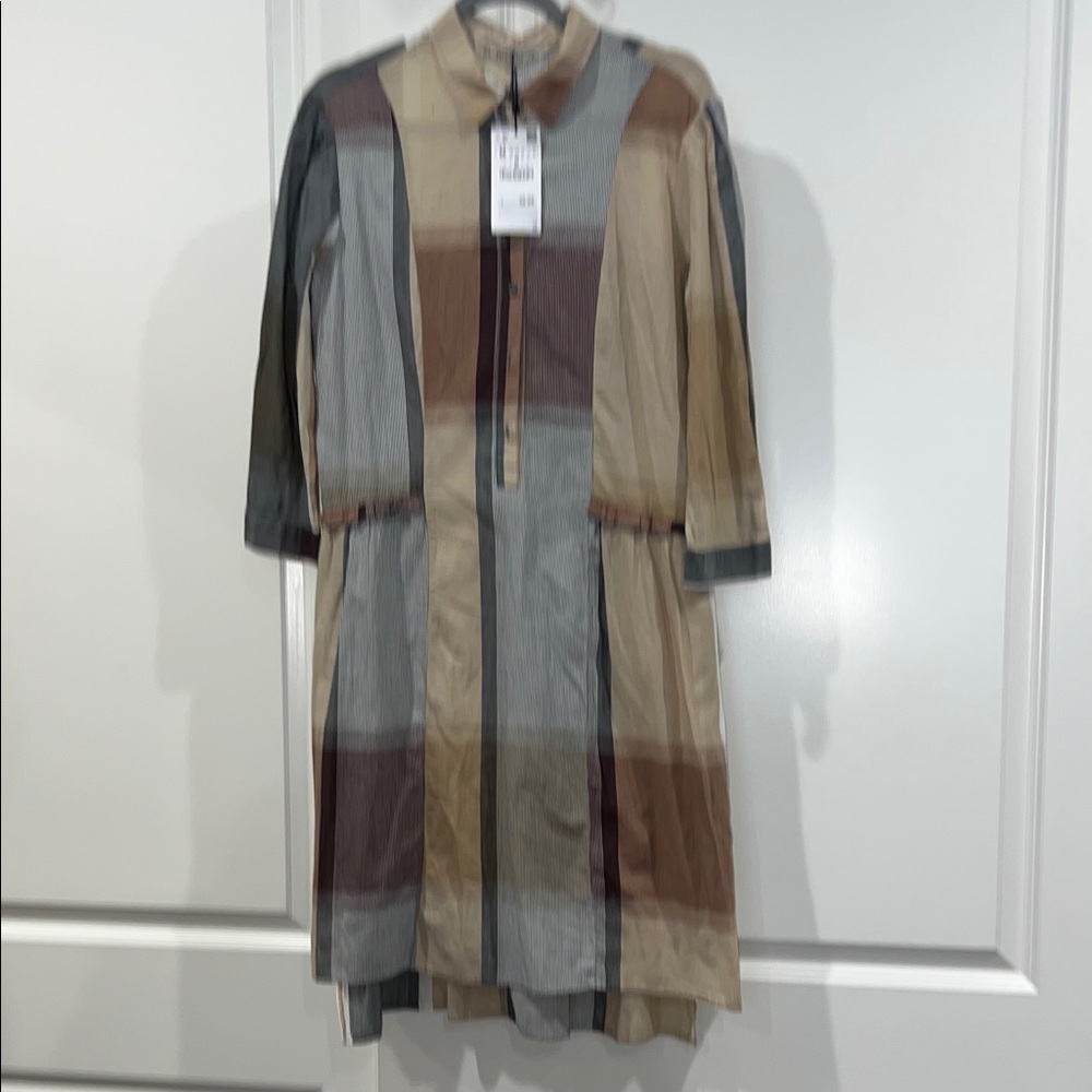 NWT Zara Multicolor Plaid Tunic